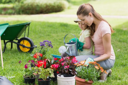 Final inspection of a maintained garden bed